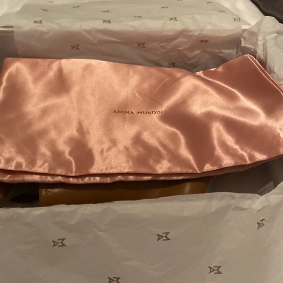 Amina Muaddi Giorgia Leather Ankle Boots - Picture 7 of 7